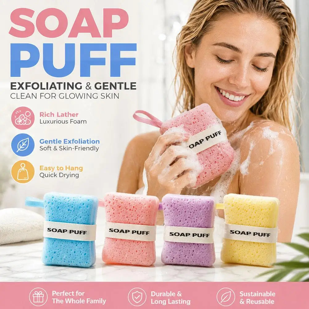 Mesh Soap Bags Wash Sponge For Soap Bars, Hangable Bar Soap Pouch, Soap Pouch For Shower, Colorful Soap Saver Bag For Body Wash Quake