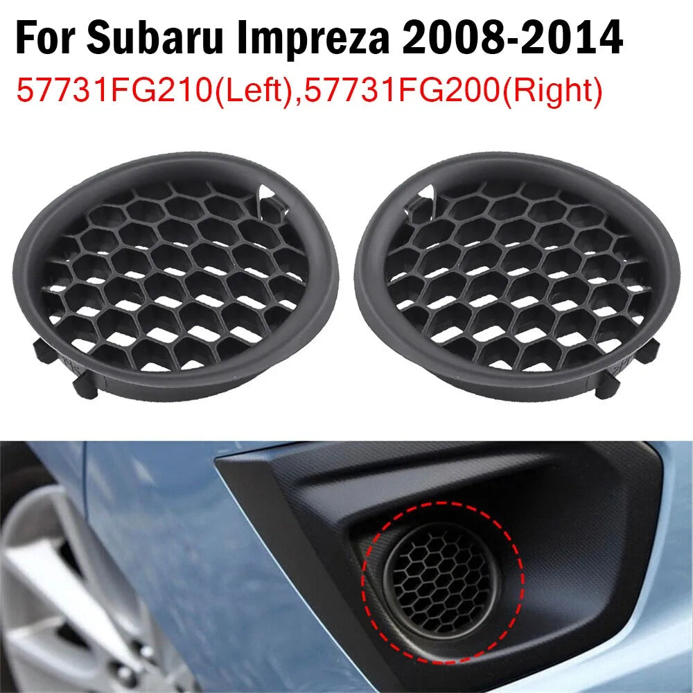 For Subaru Impreza 2008-2014 57731FG210 57731FG200 1 Pair Front Left Right Side Bumper Fog Light Cover Grille Fog Lamp Grill Quake Default Title