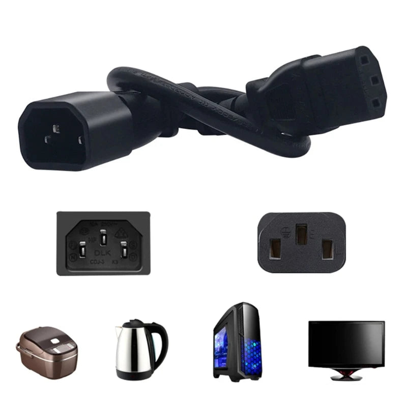 IEC 320 C13 Female to C14 Male Adapters Cord, C13-C14 Extension Cord, IEC C14 to C13 Adapters Connectors Cable K1KF Quake Default Title