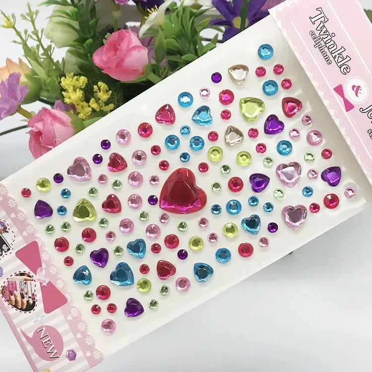 Rhinestone Crystal Face Stickers – DIY Gem Makeup Decor
