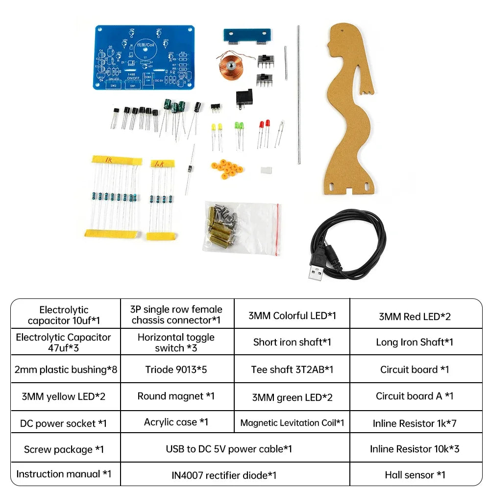 DC5V Electronic Swing Kit Electromagnetic Swing Experimental Circuit Production DIY Welding Kit Loose Parts swing diy swing set Quake Mermaid style
