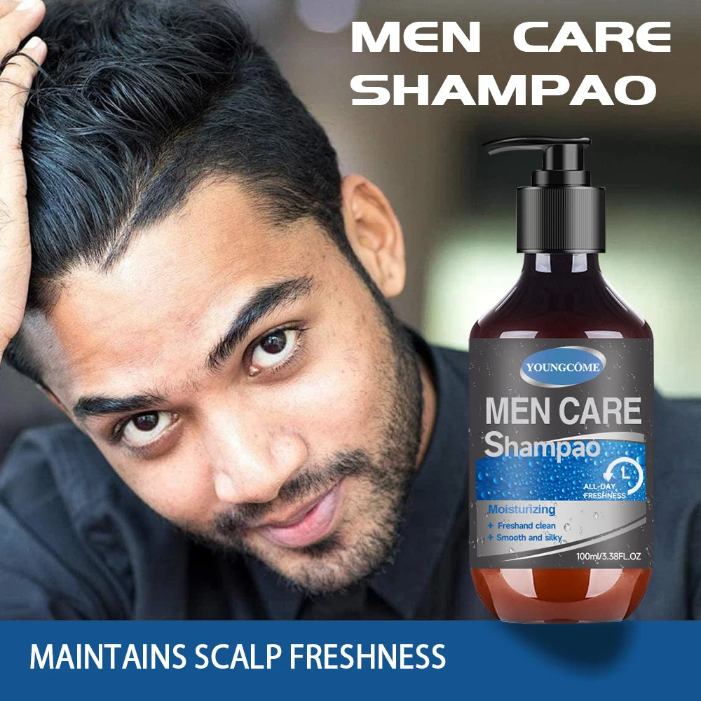 Men Hair Shampoo Hair Fall Control Boost Care Botanical Nourish Anti Dandruff Itch Relief Shampoo Treatment Quake