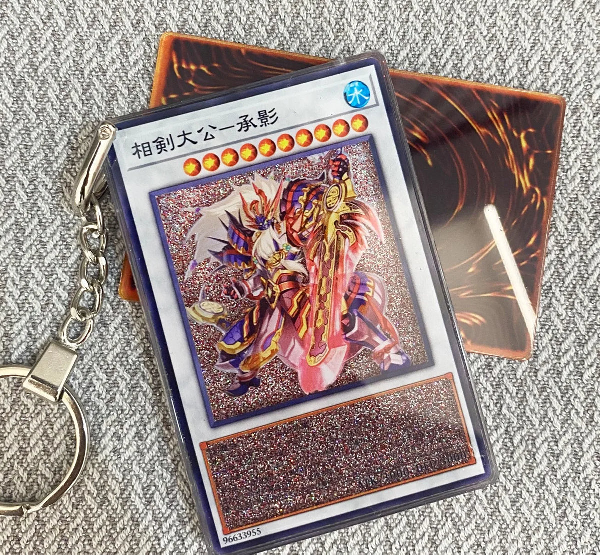 Hot Yu-Gi-Oh! Stardust Dragon Blue-Eyes White Dragon Mind Crush Sand Keychain Glitter Flow Motion Card Holder Collectible Gift Quake sku19