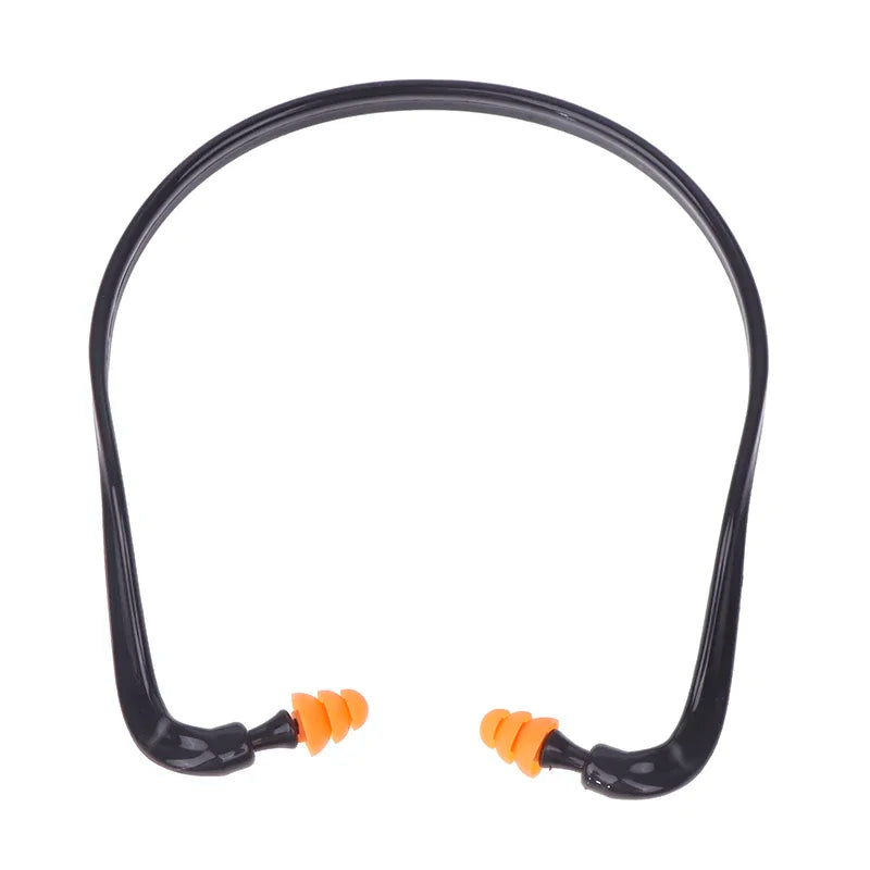 1PC Soft Silicone Head-mounted Earplugs Noise Reduction Ear Plugs for Sleeping & Working Anti-Noise Earmuff Hearing Protector Quake Orange