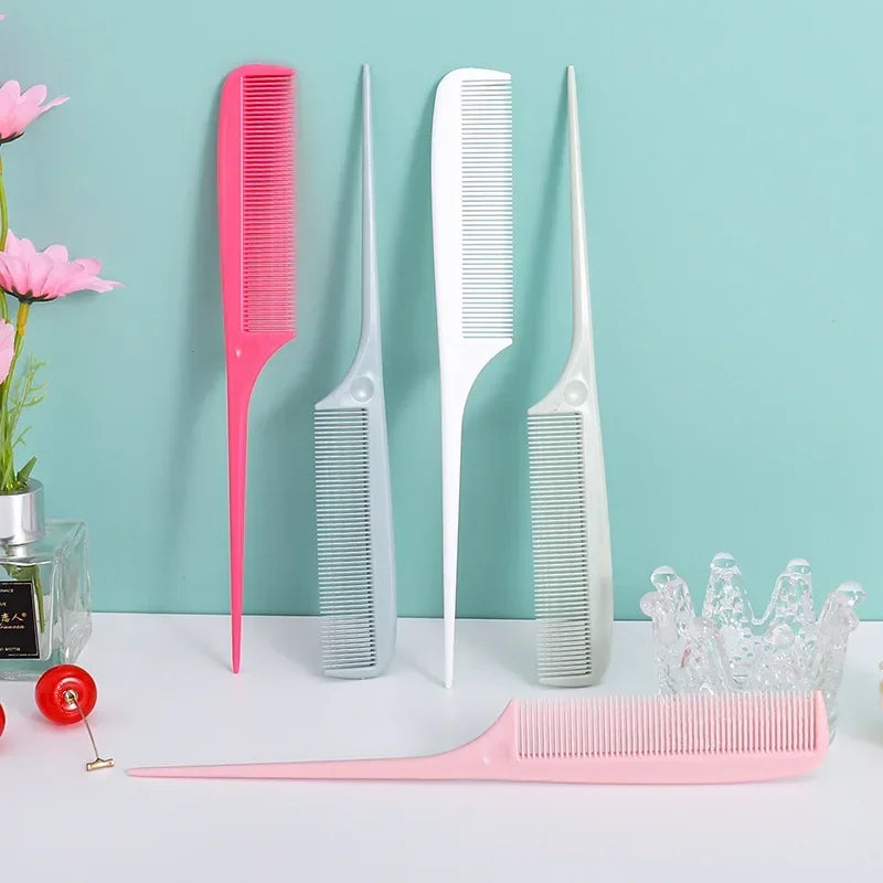 Professional Hair Tail Comb Professional Salon Hair Cut Comb Hair Styling Stainless Steel Spiked Salon Hair Care Styling Combs Quake