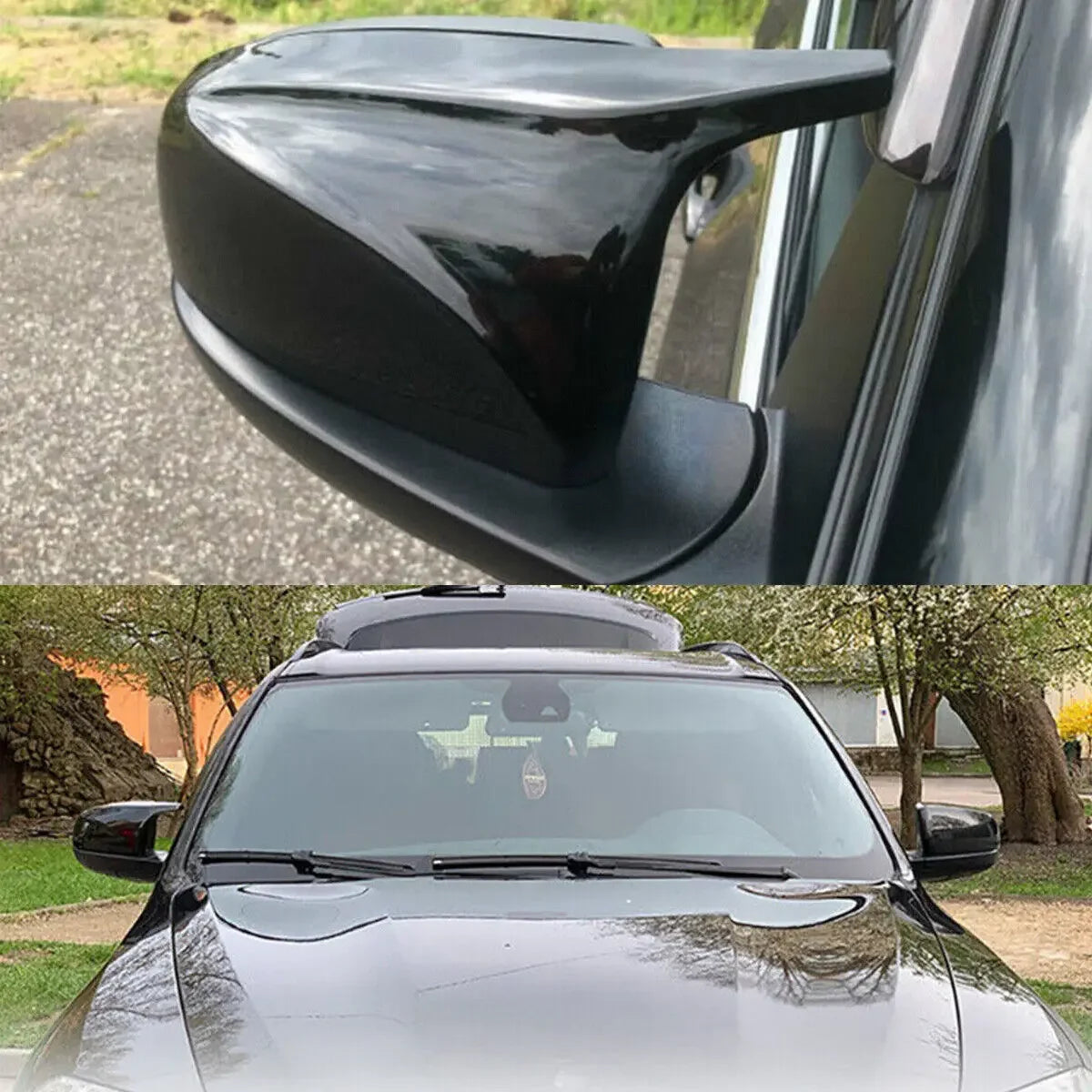 For BMW X5 E70 X6 E71 2007-2013 Car Replacement Rearview Side Mirror Cover Wing Cap Exterior Door Rear View Case Trim Carbon Quake