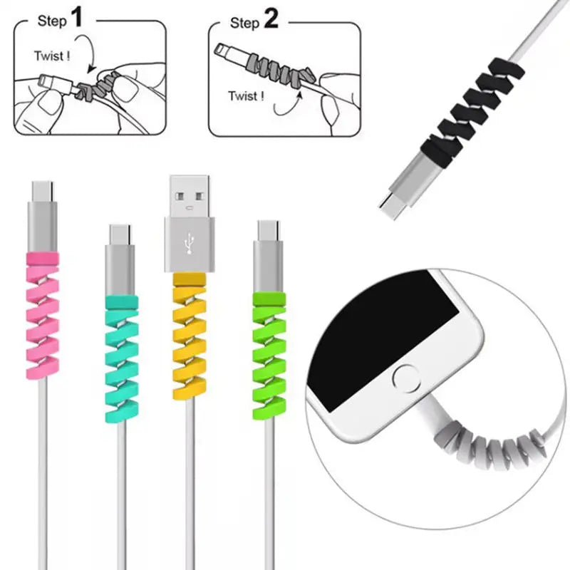 vvocci Cord Protective Charging Data Cable USB Charger ProtectorFor Mouse Earphone Sleeve Holder Ties Management Wire Organize Quake