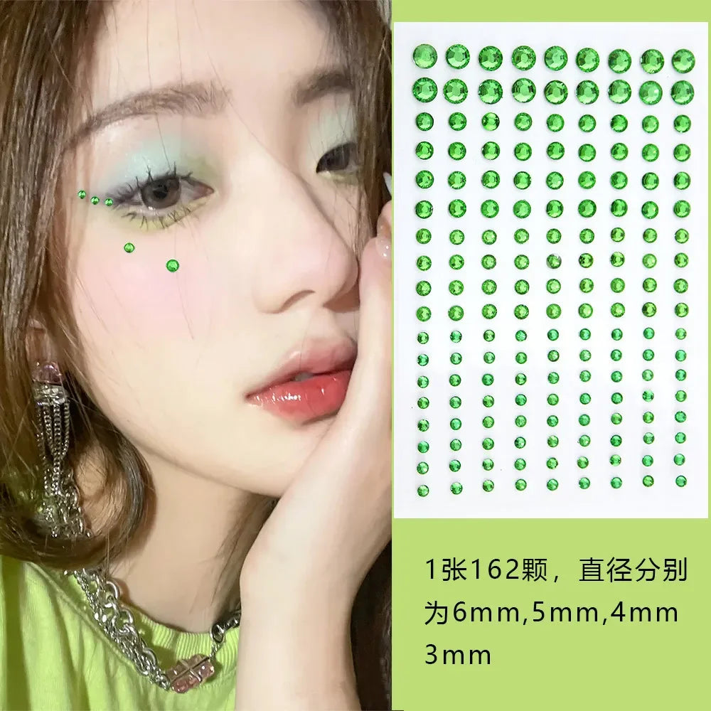 Eye Tear Makeup Teardrop Diamonds Rhinestone Stickers Self Adhesive Face Decoration for Women DIY Party Temporary Tattoo Sticker Quake NO.9