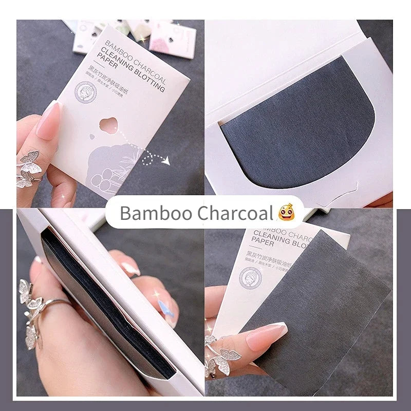 100pcs Matte Pink Facial Oil Blotting Sheet Facel Oil Shrink Pore Face Oil Control Absorbing Film Blotting Paper Face Cleaning Quake No.2