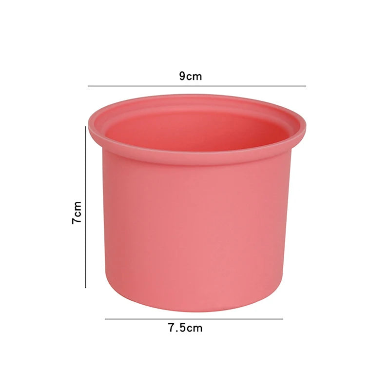 1Pc Wax Warmer Heat-resisting Replacement Silicone Bowls Hair Removal Wax With Stirring Stick Non-Stick Pan Hair Removal Beauty Quake Pink
