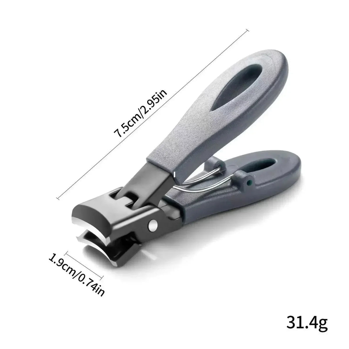 vvocci Trimmers For Woman Man Splash Toe Fingernail Portable Ultra Sharp Nail Clippers Stainless Steel Wide Jaw Opening Anti Quake M202 Gray