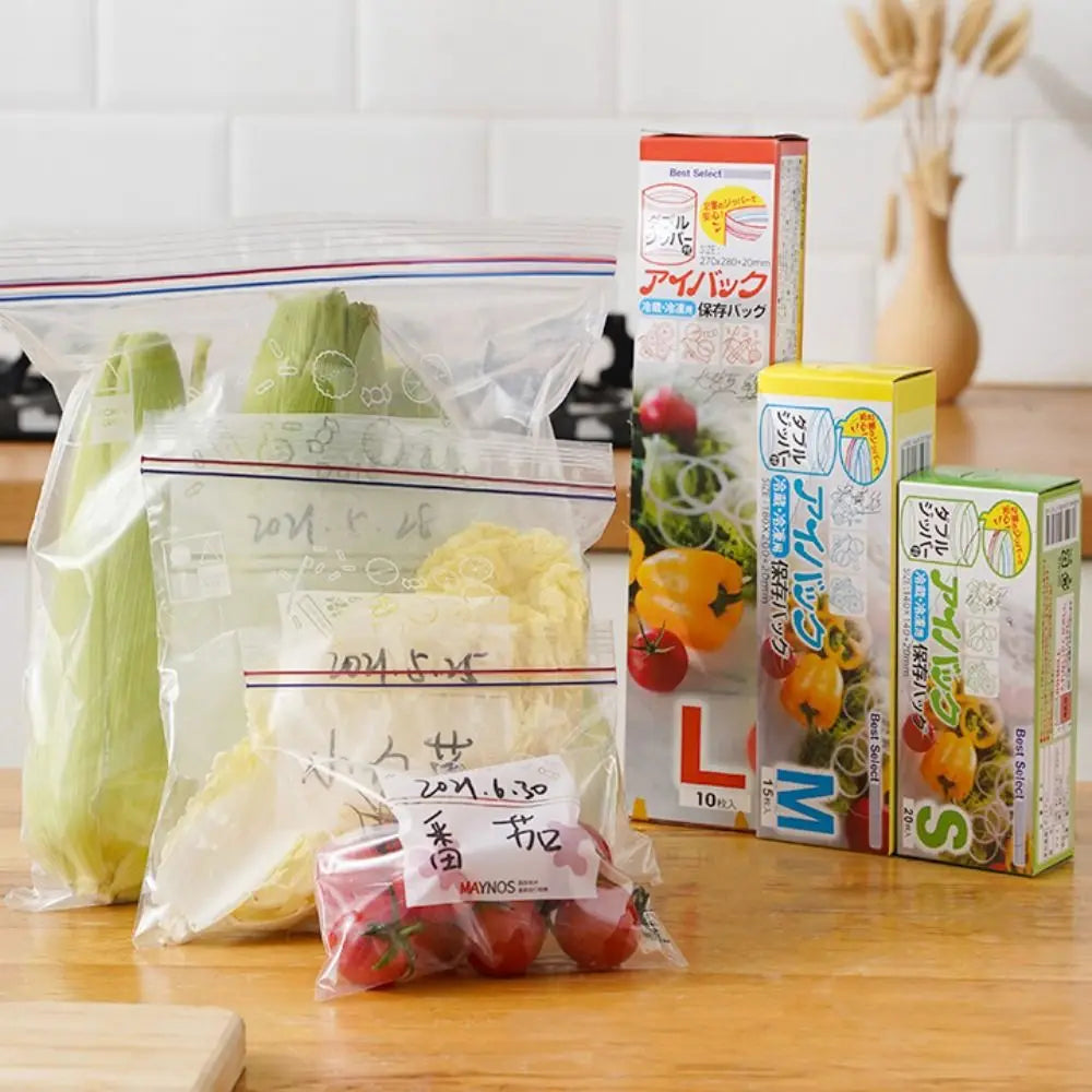 Sealed Bag Fresh-keeping Food Ziplock Bag Household Plastic Bag Thickened Refrigerator Storage and Freezing Packaging Bag Quake