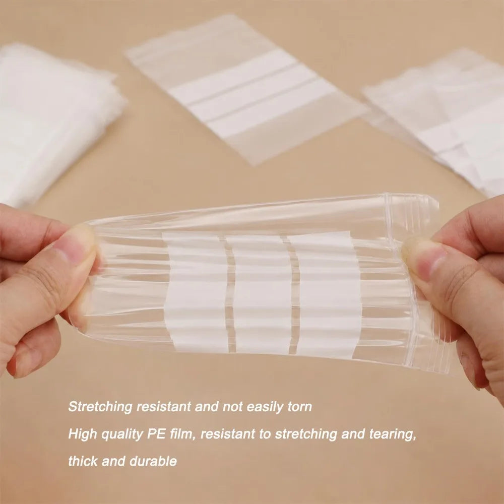 Transparent Writable Self Sealing Bag PE Classification Storage Bag Travel Jewelry Packaging Pouch Protable Snacks Storage Bags Quake
