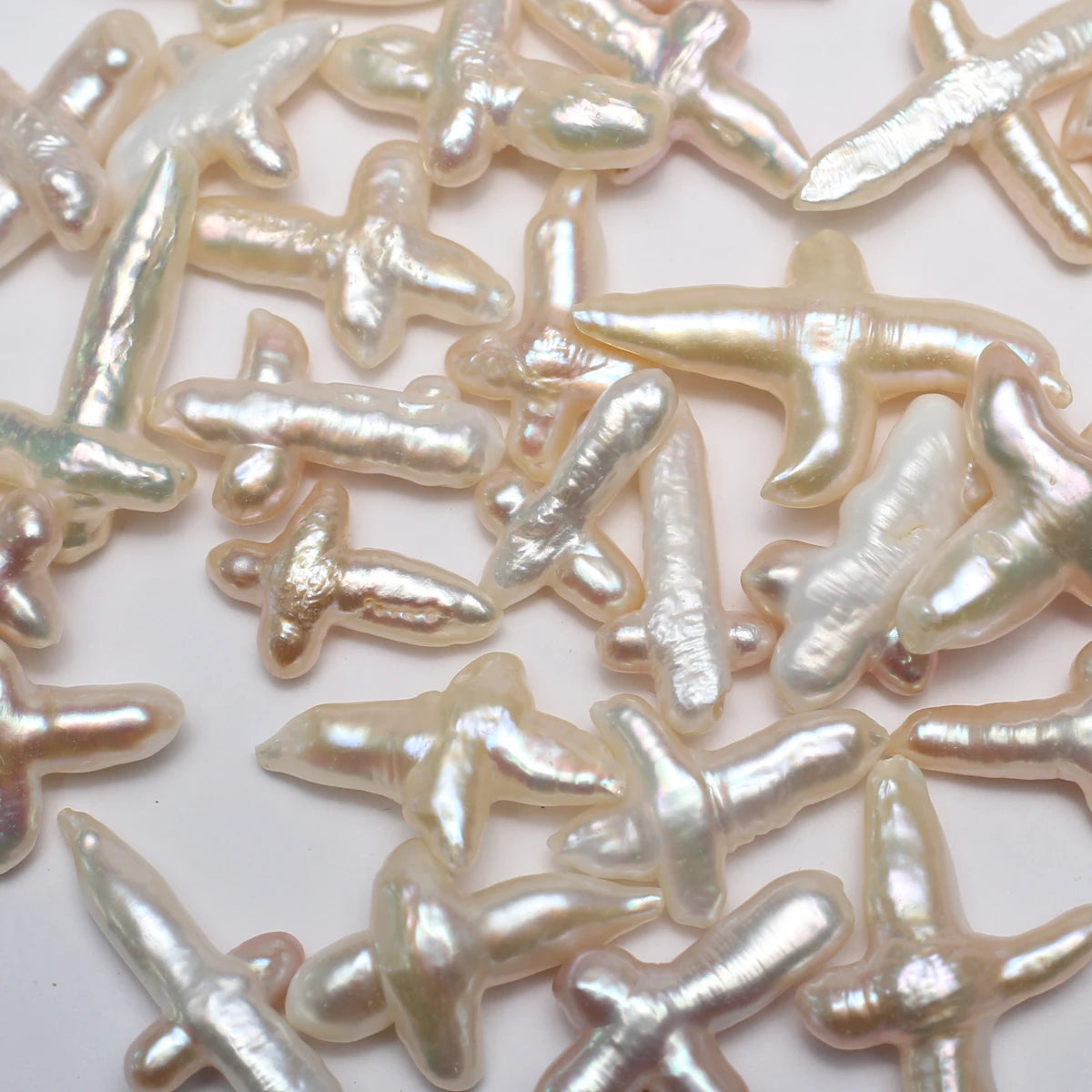 Natural Freshwater Pearl Shaped Cross Gift Exquisite Size 20x30mm for Jewelry Making DIY Earrings Necklace Bracelet Accessory Quake