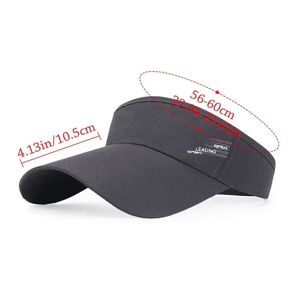 Summer Breathable Sun Hat Quick-drying Adjustable Baseball Cap Casual Top Empty Beach Hat Tennis Quake
