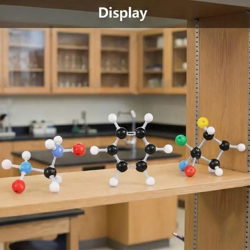 207Pcs Chemistry Molecular Model Set with 79 Atoms 110 Short and Long Bonds 18 Electron Clouds for Science Education K1KF Quake