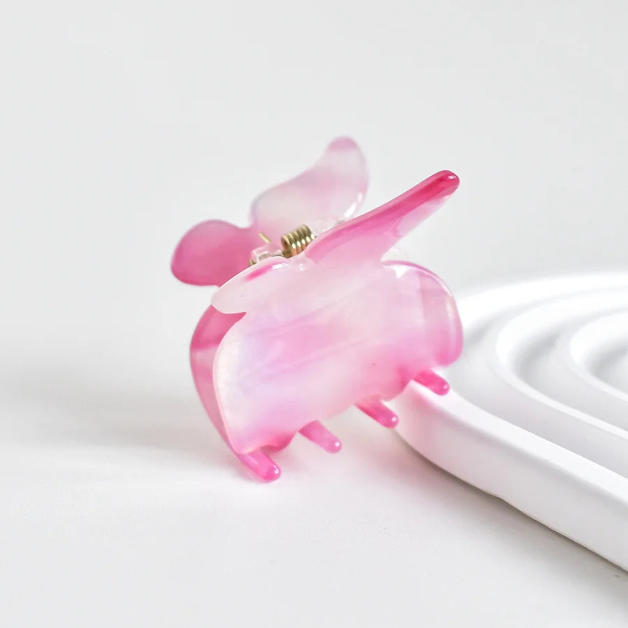 Acetate Butterfly Small Hair Claw Marble Pattern Grab Clip Women Gradient Hair Claw Back Head Hair Shark Clip Style Accessories Quake