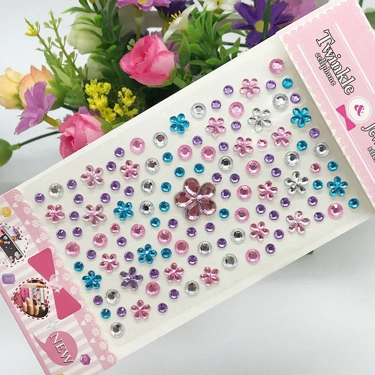 Rhinestone Crystal Face Stickers – DIY Gem Makeup Decor
