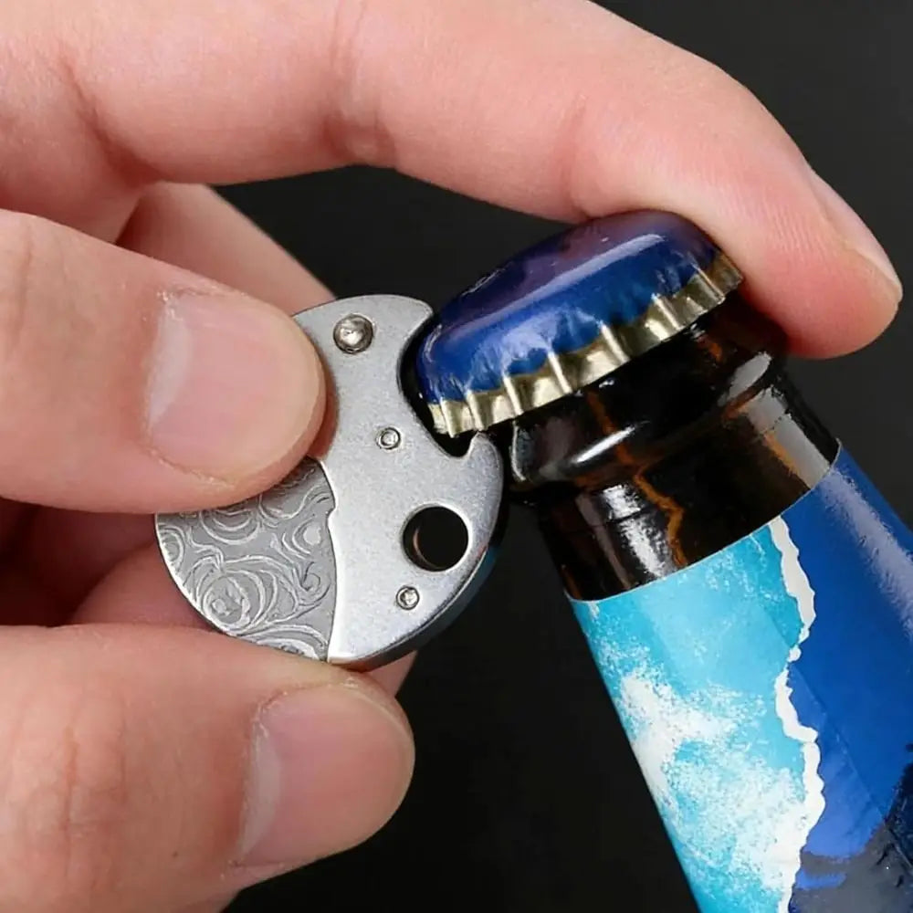 Portable Titanium Material Bottle Opener Practical Design Quirky Style EDC Cutter Compact Can Opener Outdoor Activities Quake