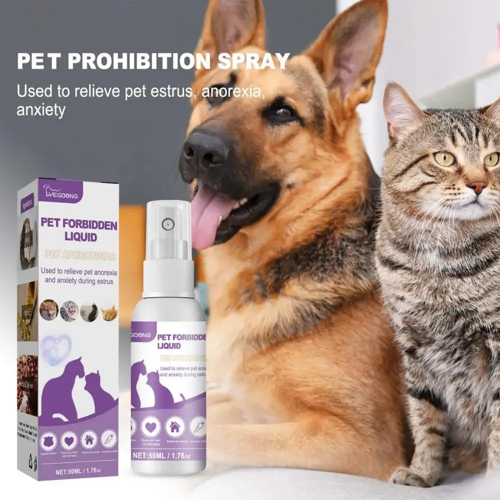 Great Pet Prohibition Spray Prevent Howling Improve Appetite Lightweight Cat Calming Pheromone Travel Spray Quake