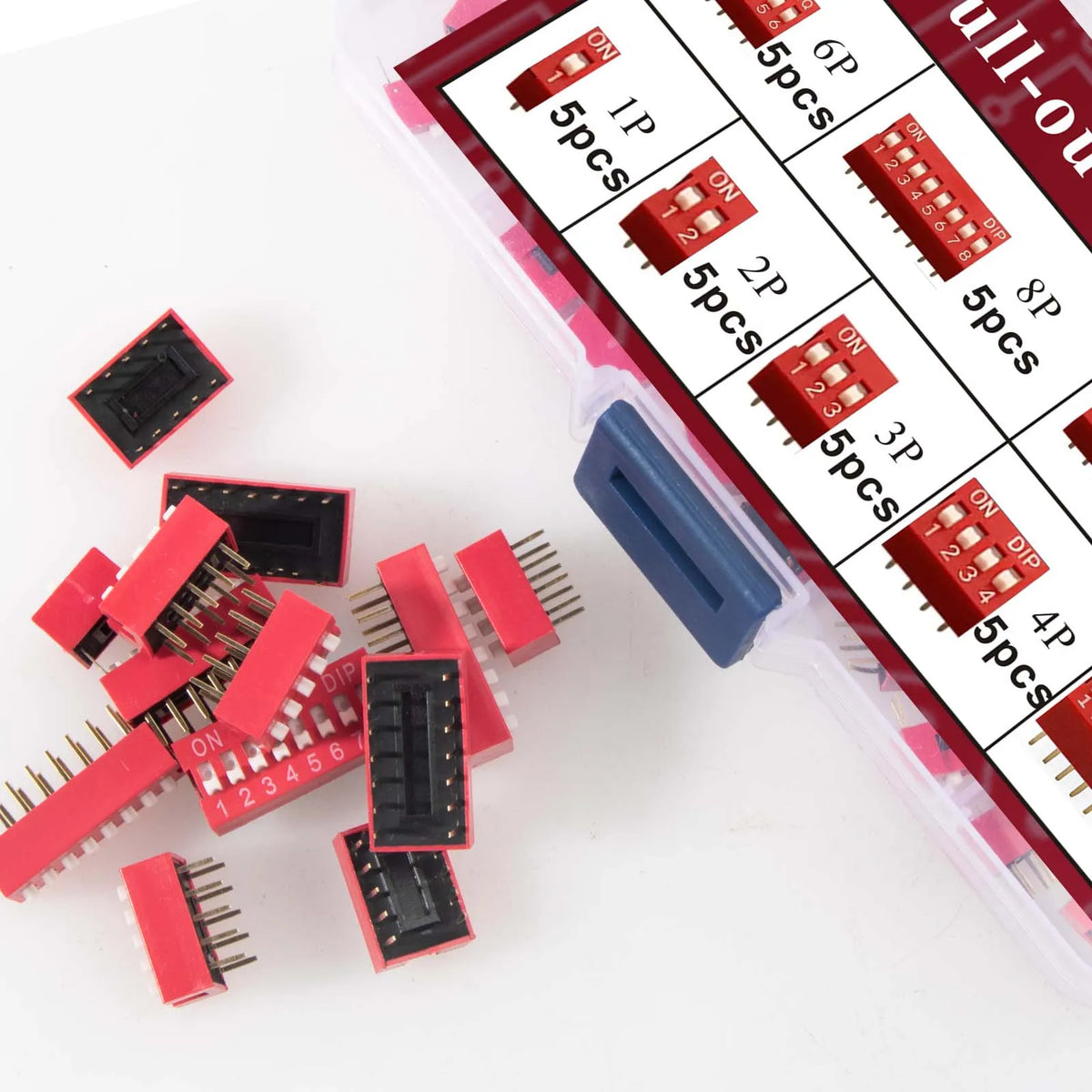 Slide Type Switch Kit Double Row Dip Switches Module 2.54mm 1 - 12 Position For Circuit Breadboards Quake