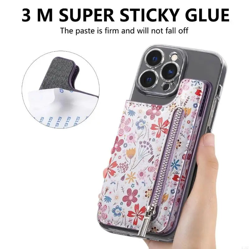 Small Phone Card Wallet with Shielding & Foldable Media Stand Multifunction PU Mobile Card Holder for Convenience K1KF Quake