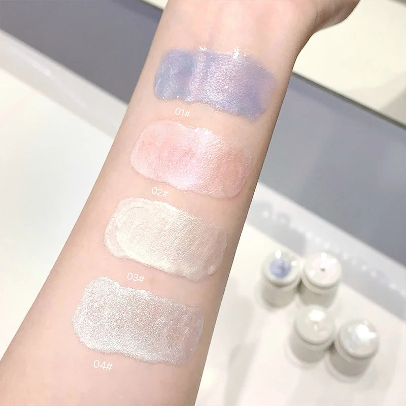 Pearlescent Diamond Liquid Highlighter Contour High Gloss Finish Luminizer Makeup Gel Face Body Brighten Glitter Natural Contour Quake