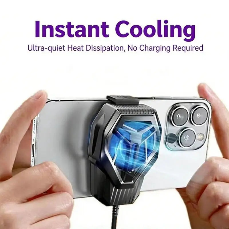 Phone Coolers Portable Led Rechargeable Cooling Fan Phone Radiator Led Light for Phone/Tablet K1KF Quake