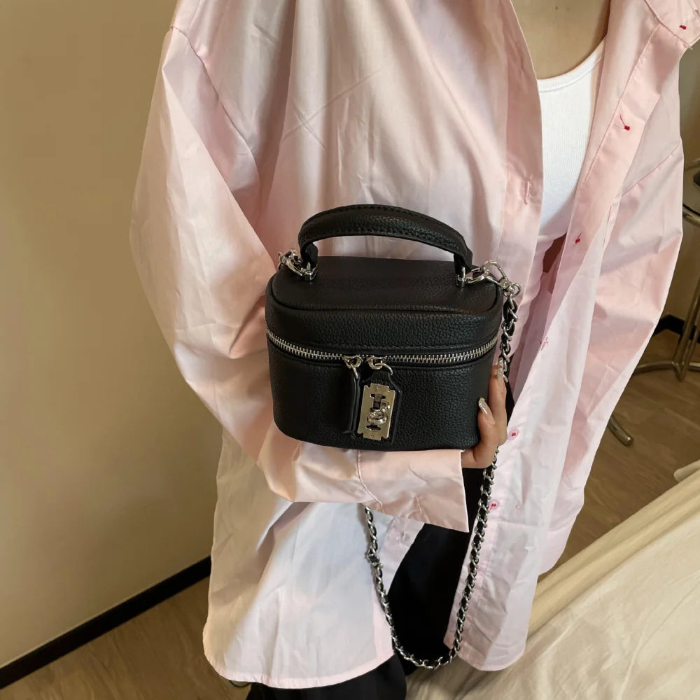 Coin Purse Fashion Female Crossbody Bags PU Mini Shoulder Bag Lock Buckle Chain Mobile Phone Bag for Women Quake