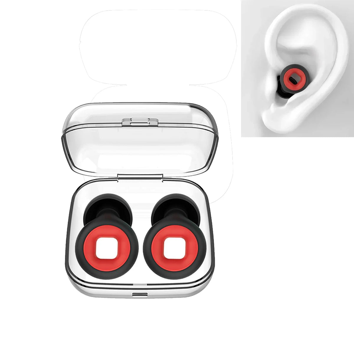Ear Plugs for Sleeping, 25dB Noise Reduction Reusable Soft Silicone Earplugs for Snoring, Side Sleepers, Concerts, Travel, Work Quake