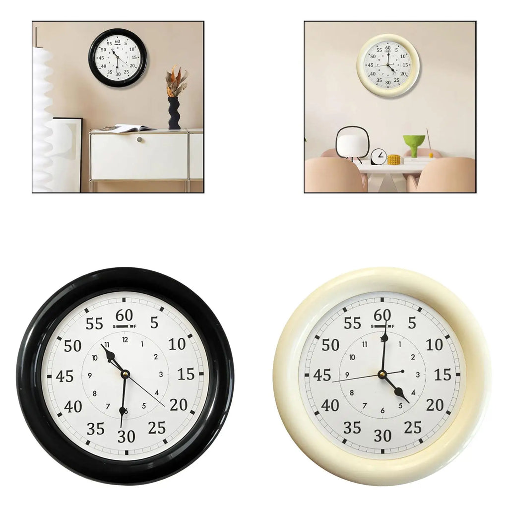 Versatile Wall Clock Modern Design Easy Read Decorative Accent for Bedroom Bathroom Dining Home Quake