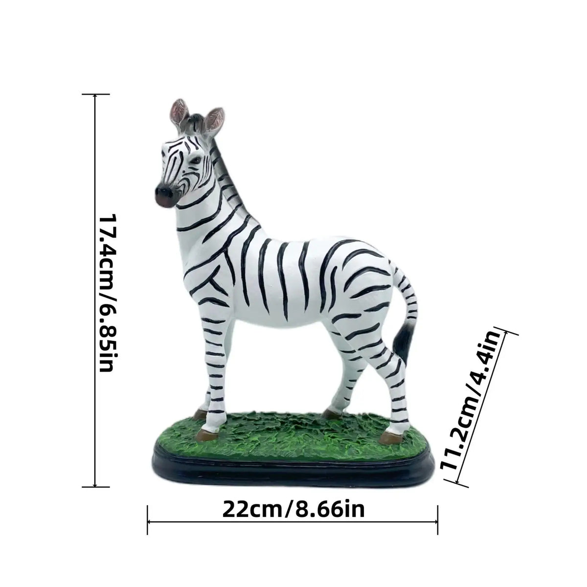 Zebra Statue Resin Decoration Vivid Shape, Zebra Sculpture, Animal Figurine for Coffee Table, Bedroom, Cabinet Shelf Quake