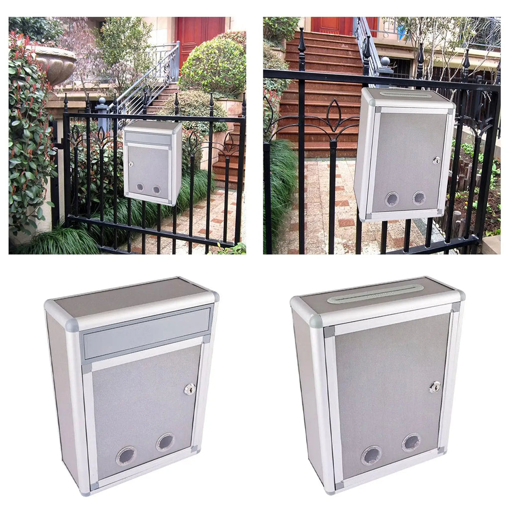 Wall Mounted Mailbox with Key with Lock Collection Box Suggestions Drop Box for Apartments Residential Buildings Community Units Quake