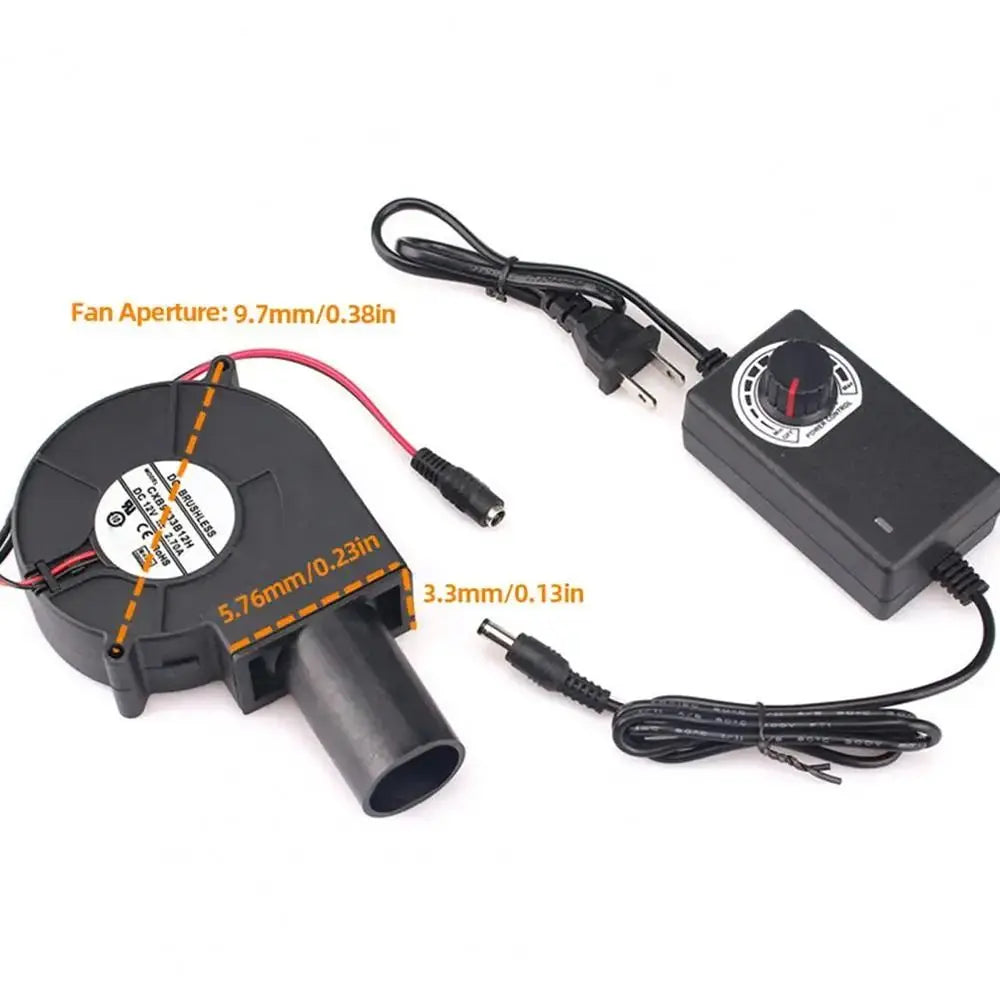 1Pcs New Small Blast Engine BBQ Blower with Variable Speed Controller 7530 Type Air Blower 220V/110V 3700RPM Cooking Fans Quake