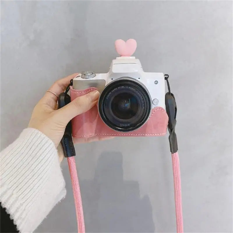 Protective PU Leather Half Cemara Case Base with Plushie Interior and Tripod Mount Easy Access K1KF Quake