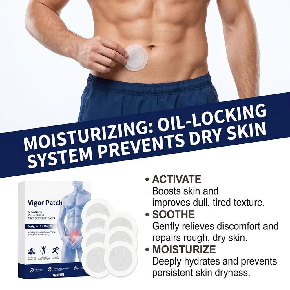 Herbal Microneedle Patch for Men Daily Wellness Body Care Patch Gentle Moisturizing Breathable Skin Friendly Quake