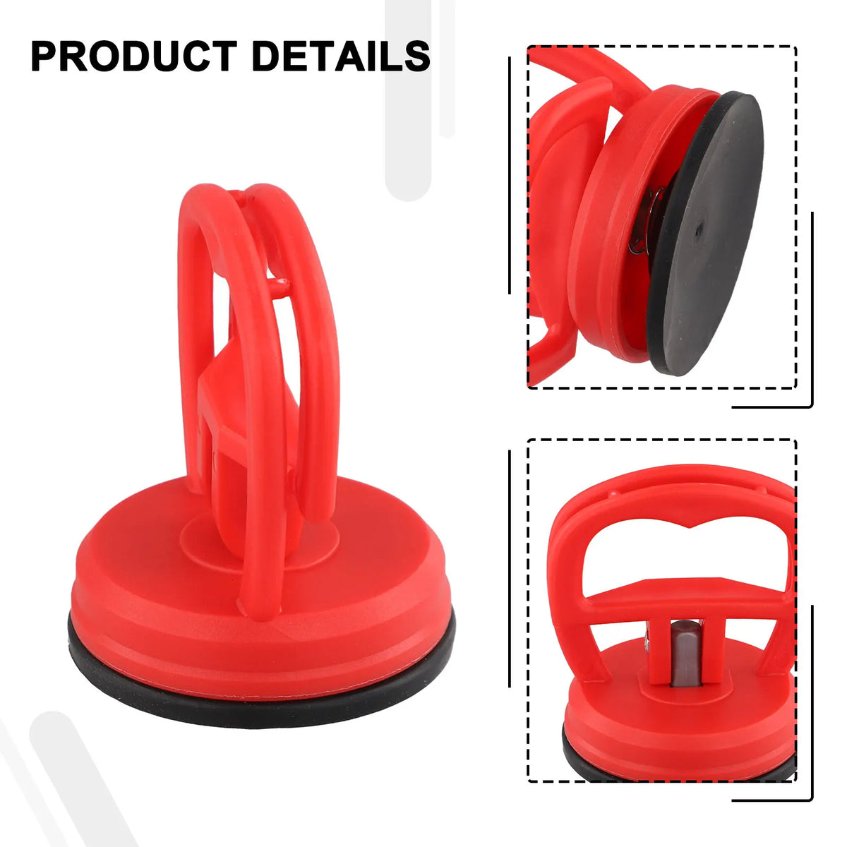 5.31*5.12*4.72in Suction Cup Lifter/Glass Puller Black Blue Bodywork Panel Plastic Red Sucker 1pc Tool 4.72in Remover Quake