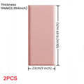 2pcs Self Adhesive 3D Wall Sticker Soft Bag Design Leather Soft Wall Panels 10mm Thick Anti-collision Headboard Protection Quake Pink 2PCS-23x50cm
