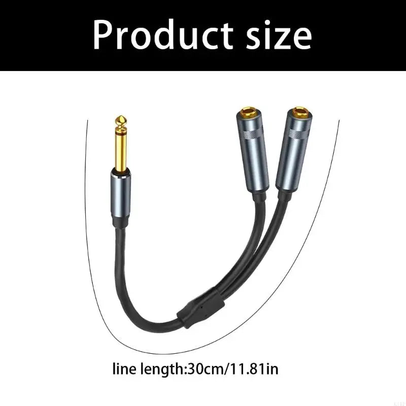 Single Channel 6.5mm Y Splitter Cable Connectors Wire Line Connection Device To Two Speakers Or Mixers K1KF Quake