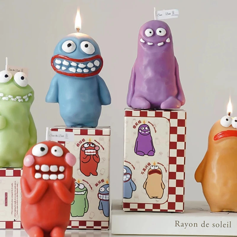 Earthlings Monster Candles Fun Creative Birthday Gifts Handmade Aromatherapy Candles Quake