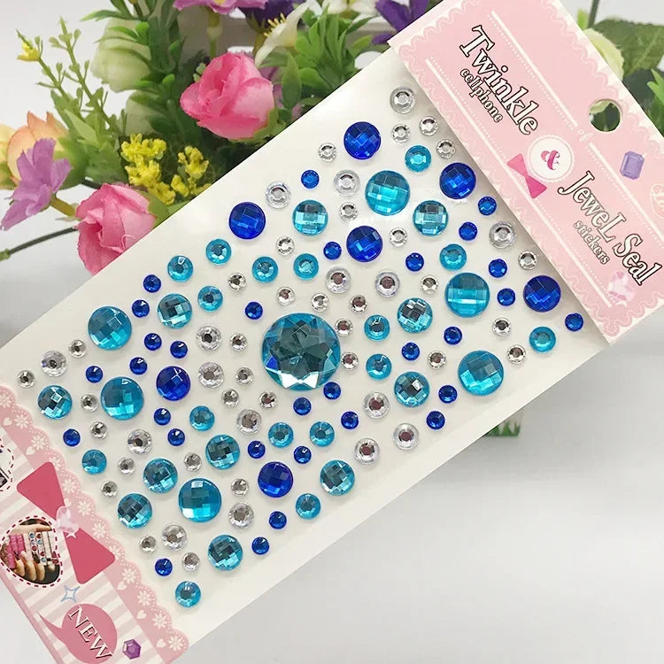 Rhinestone Crystal Face Stickers – DIY Gem Makeup Decor