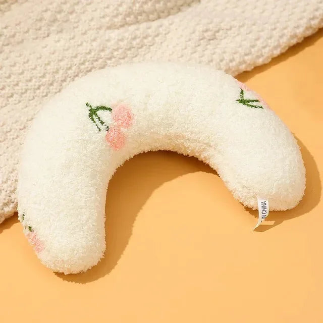 Fair Little Pillow for Cats Ultra Soft Fluffy Pet Calming Toy Half Donut Cuddler Joint Relief Sleeping Improve Machine Washable Quake White B13302D
