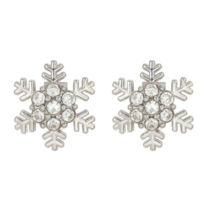Snowflake Clip-On Charm for Freeclip 1/2 Earbud, Decorative Ear Clip for Daily Commute and Outings 2Pieces K1KF Quake silver rhinestones CN
