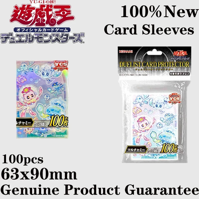 2025 New 100Pcs Official Yu-Gi-Oh Mulcharmy Jellyfish Card Sleeves 63x90mm YCSL Nagoya Todofriend Jellyfish Limited Gift Toys Quake