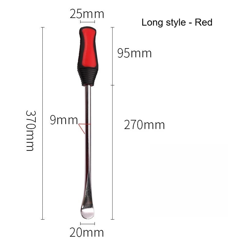 1pc Multi Functional Tire Pry Bar Tire Lift Bar Professional Repair Tool for Motorcycle and Car Tires Quake Long style - Red