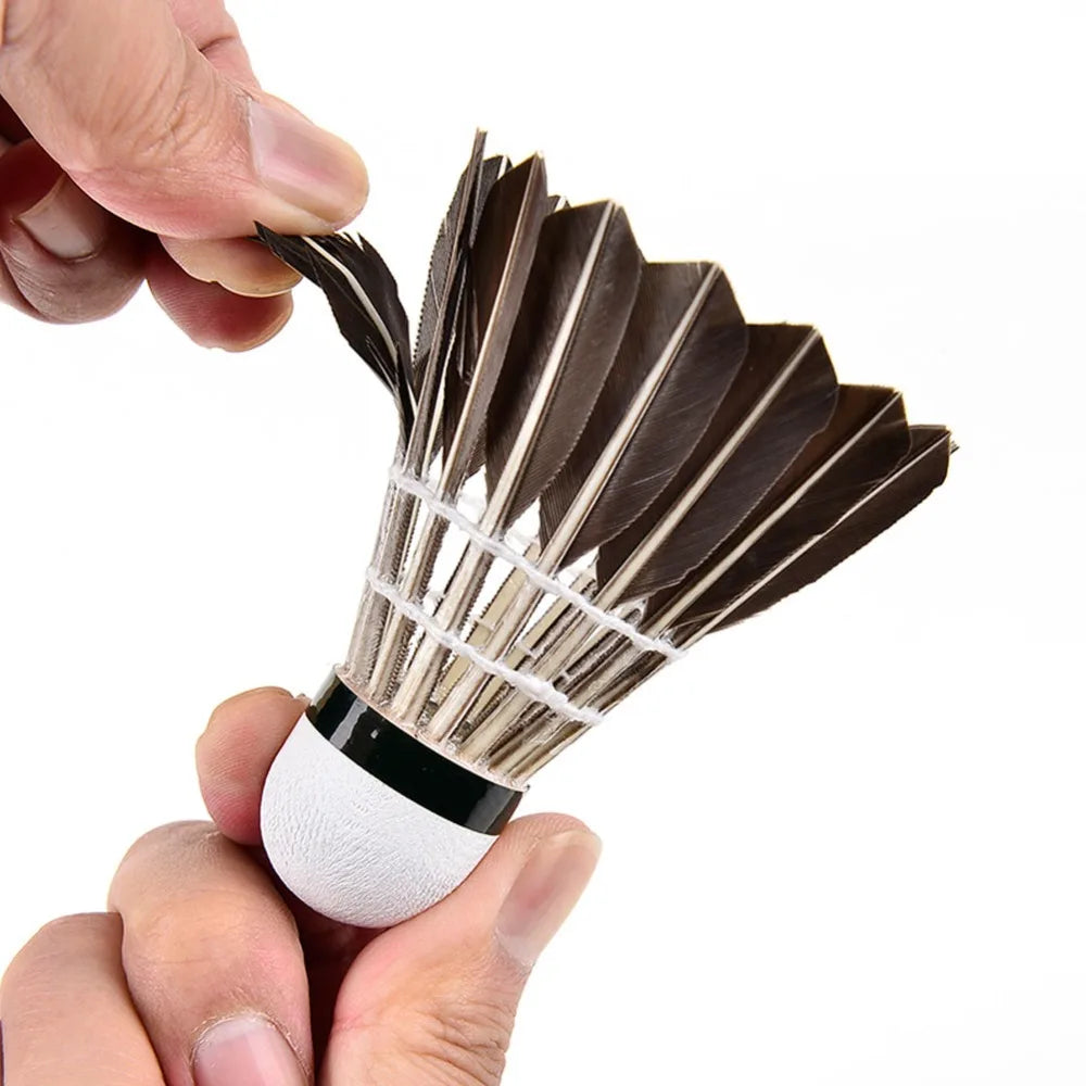 Professional Badminton Shuttlecock Black Goose Feather Badminton Shuttlecock Training Sport Badminton Ball Quake