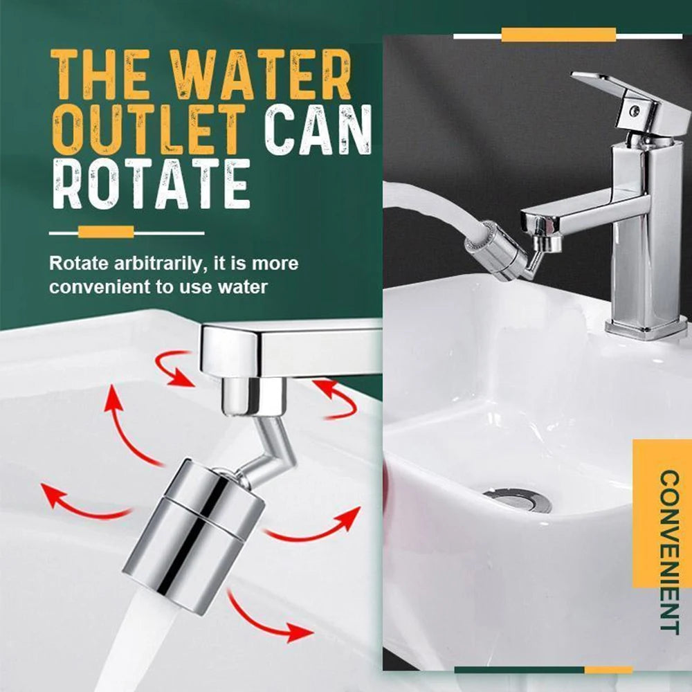 720 Rotatable Tap Aerator Splash-proof Faucet Sprayer Head Water Saving Plastic Splash Tap Head Wash Basin Tap Extender Adapter Quake
