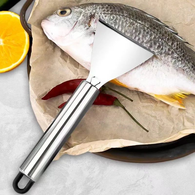 Manual Stainless Steel Fish Scale Scraper Portable Fish Skin Remover Practical Household Kitchen Seafood Cleaning Tool Quake