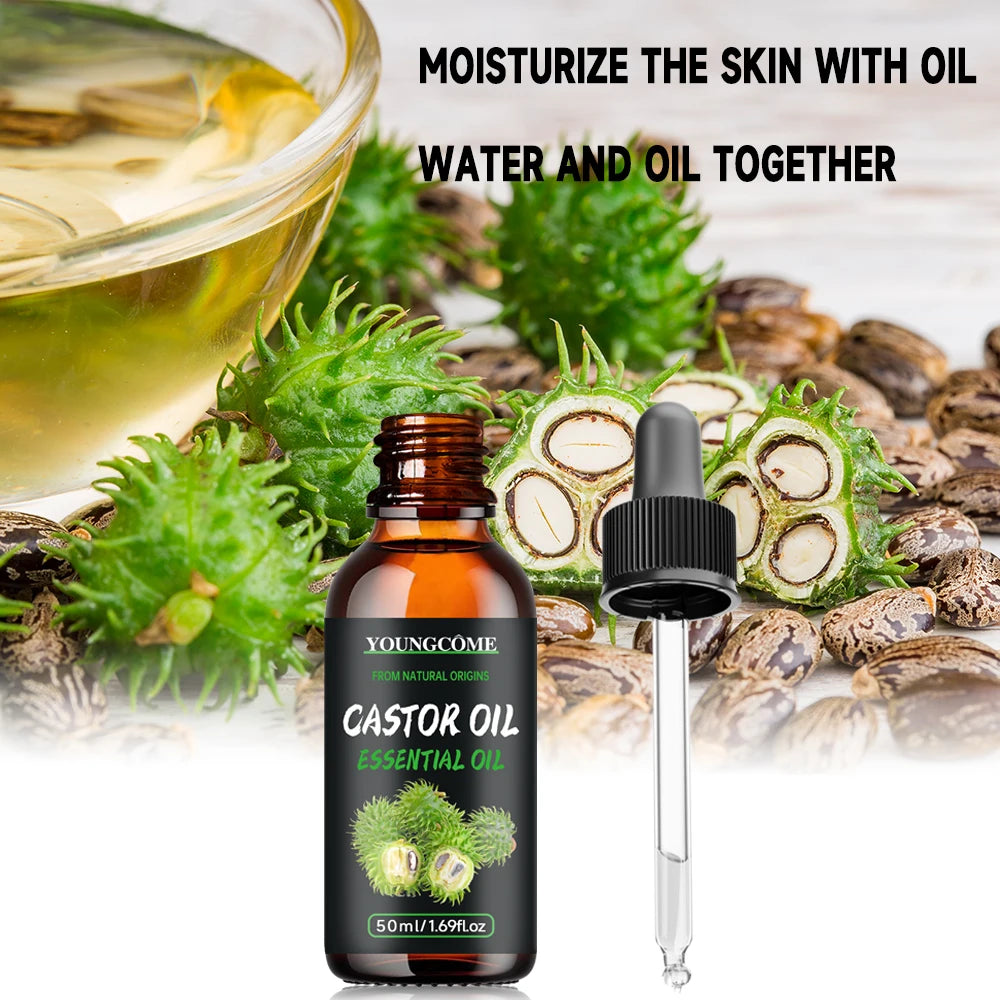 Natural castor oil essential oil,Repairs Damaged Hair Improves Hair Quality Moisturizes Hair Care oil DeepMoisturizing Care Quake