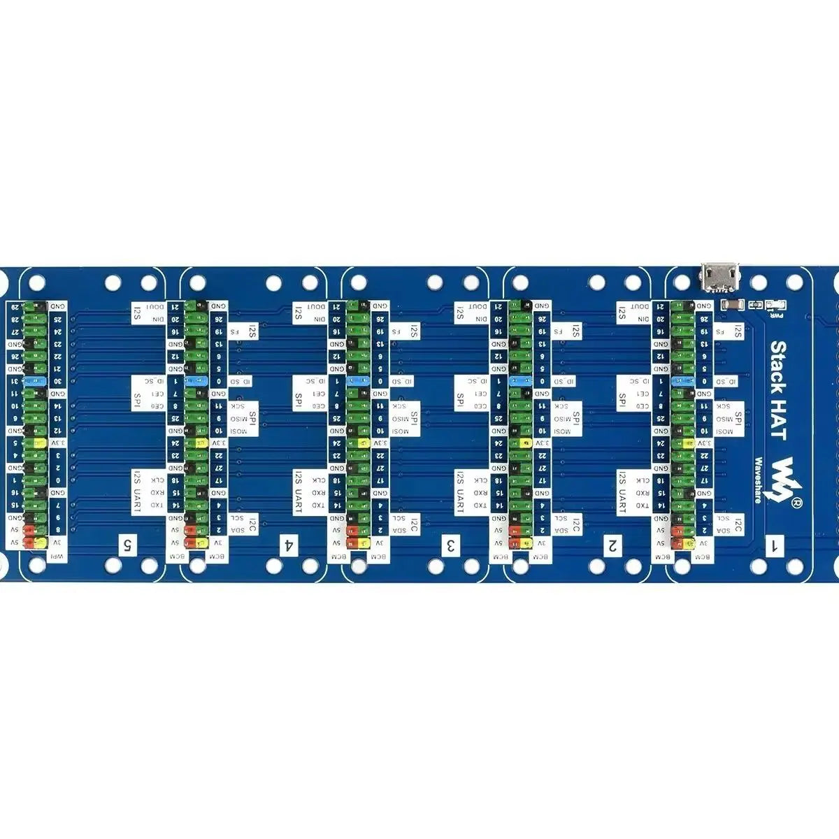Expansion -board 1 -Expansion board 5 sets of interfaces- 2 × 20 Raspberry -pi 5/4B Quake